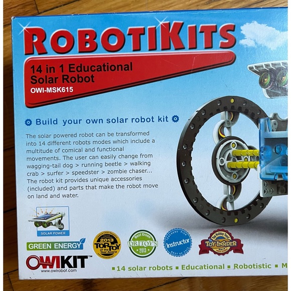 OWI Kits Robotikits 14 in 1 Educational Solar Robot STEM Building Toy - Picture 3 of 3